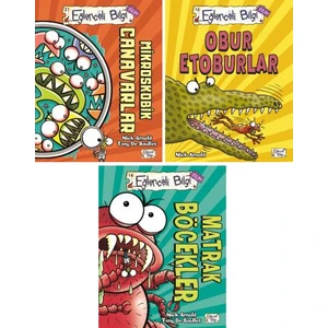 Eğlenceli Bilgi Bilim 3 Kitap Set / Mikroskobik Canavarlar - Obur Etoburlar - Matrak Böcekler