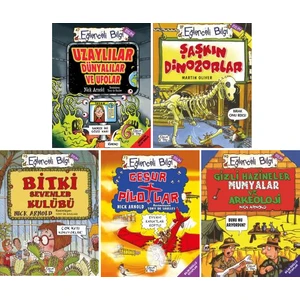 Eğlenceli Bilgi Bilim 5 Kitap Set / Uzaylılar Dünyalılar ve Ufolar - Şaşkın Dinozorlar - Bitki Sevenler Kulübü - Cesur Pilotlar - Gizli Hazineler Mumyalar ve Arkeoloji