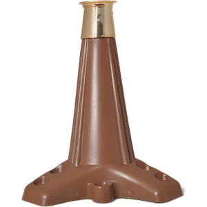 Zirve Çizgili Plastik Ayak Baza Koltuk  Kanepe Ayağı Puf Tv Ünitesi Ayağı Tek Adet 20 cm Ceviz Renk