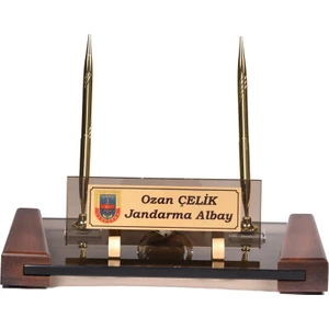 Sublimasyon Bronz Kristal Asker Için Özel Tasarım Masa Isimlik