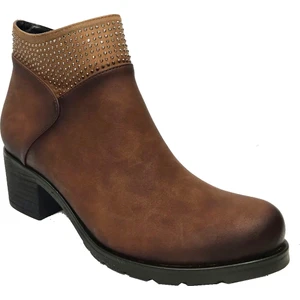 211-21 Deri Fermuarlı Kadın Bot