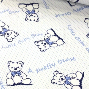 Daisy Star Mavi Oyuncak Ayı Pazen Flanel Kumaş