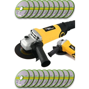 Lieber German Teknoloji Bakır Sargı Devir Ayarlı 3400 W Spiral Avuç Içi Kesme ve Taşlama Makinası 20 Taş