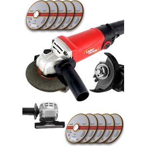 Lieber German Teknoloji Bakır Sargı Devir Ayarlı 3400 W Spiral Avuç Içi Kesme ve Taşlama Makinası 10 Taş