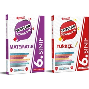 Pruva Akademi 6. Sınıf Sorular Konuşuyor Türkçe - Matematik Soru Bankası Seti