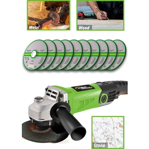 Lieber German Teknoloji Bakır Sargı Devir Ayarlı 3400 W Spiral Avuç Içi Kesme ve Taşlama Makinası 10 Taş