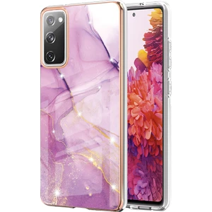 Samsung Galaxy S20 Fe Için Mermer Desen Yumuşak Tpu Tampon Kılıf Kapak Pembe (Yurt Dışından)