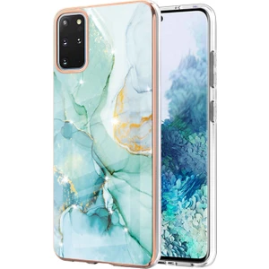 Samsung Galaxy S20+ Plus Için Mermer Desen Yumuşak Tpu Tampon Kılıf Kapak Turkuaz (Yurt Dışından)