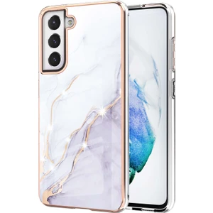 Samsung Galaxy S21 Fe 5g Için Mermer Desen Yumuşak Tpu Tampon Kılıf Kapak Beyaz (Yurt Dışından)
