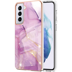 Samsung Galaxy S21+ 5g Için Mermer Desen Yumuşak Tpu Tampon Kılıf Kapak Pembe (Yurt Dışından)