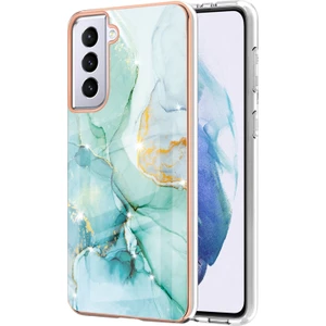 Samsung Galaxy S21+ 5g Için Mermer Desen Yumuşak Tpu Tampon Kılıf Kapak Turkuaz (Yurt Dışından)