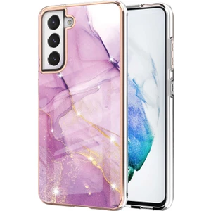 Samsung Galaxy S21 Fe 5g Için Mermer Desen Yumuşak Tpu Tampon Kılıf Kapak Pembe (Yurt Dışından)