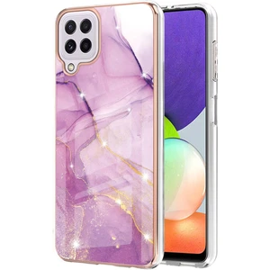 Samsung Galaxy A22 4g Için Mermer Desen Yumuşak Tpu Tampon Kılıf Kapak Pembe (Yurt Dışından)