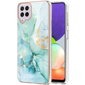 Samsung Galaxy A22 4g Için Mermer Desen Yumuşak Tpu Tampon Kılıf Kapak Turkuaz (Yurt Dışından)