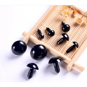 TıkTık AL Amigurumi Vidalı Göz 12 mm - Siyah (100 Adet-50 Çift) Güvenlik Sertifikalı