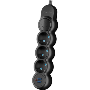 3393B USB 2.1A Şarj Çıkışlı Akım Korumalı 1.5 M 10A 2500W 3'lü Uzatma Kablosu