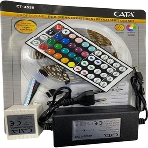 CT-4558 Rgb Şerit LED Seti 5 mt Rgb LED 15 Renk Trafo ve Rgb Kumanda