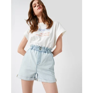 Kadın Yüksek Bel Kot Şort