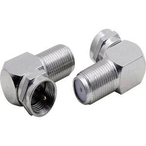 Uj 12112 Hızlı F Konnektör 25  Adet L Fiş 90 Derece Çevirici L Konnektör