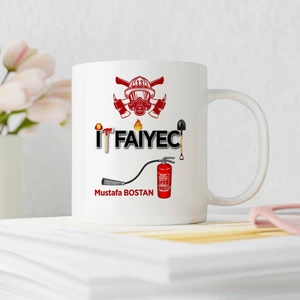 Baskı Kenti Itfaiyeci  Tasarımlı Kişiye Özel Kupa Bardak