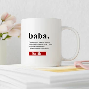 Baba  Tasarımlı Kişiye Özel Kupa Bardak