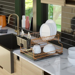 2 KATLI BULAŞIKLIK BAKIR KB005