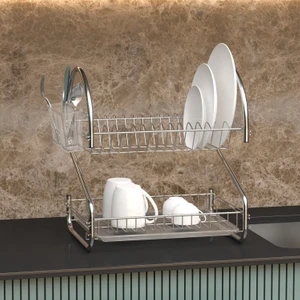 2 KATLI MODÜLER TABAKLIK KROM KB018