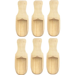 6 Adet Ahşap Mini Baharat Kaşığı Küreği