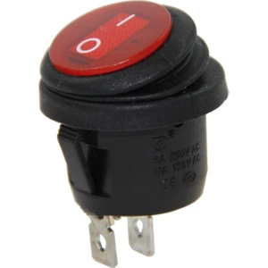 Site Hırdavat IC-133W Yuvarlak Işıksız Anahtar On/off 2p Kırmızı Körüklü Switch