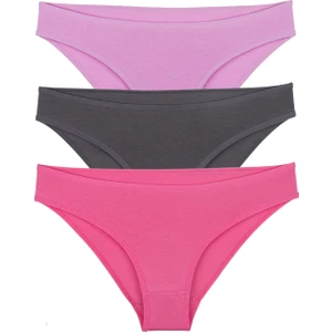 Kadın Düz Slip Model Külot 3 Lü Paket Set - KTS1105