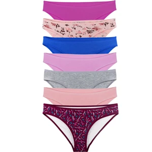 Kadın Karışık Renkler Slip 7li Külot - KTS1145
