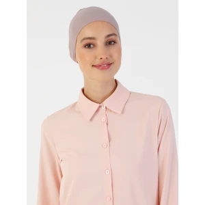 Nefes Alan Kumaş Geniş Ebatlı Bağcıklı Bone - Duman Gülü - Ecardin