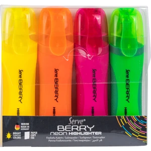 Berry Fosforlu Kalem Neon 4lü Set