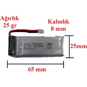 Gens Ace Drone Lityum Polimer Pil 3.7V 900 Mah 752560