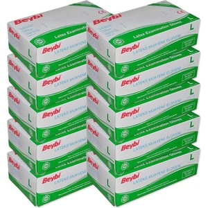Lateks Eldiven Pudralı (10 Paket)