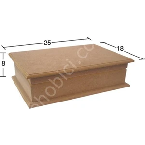 E Hobici Kapaklı Kutu Ahşap (Mdf) Obje KU252