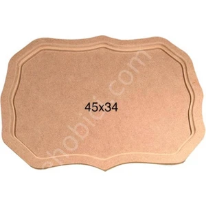 E Hobici Dalgalı Tepsi Ahşap (Mdf) Obje T696