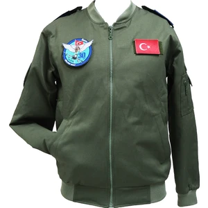 Fly Tshirt Yetişkin ErkekPilot Mont - Yeşil