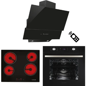 Europe Siyah 3'lü Ankastre Set MOD3000-VİTROSERAMİK-MFA627