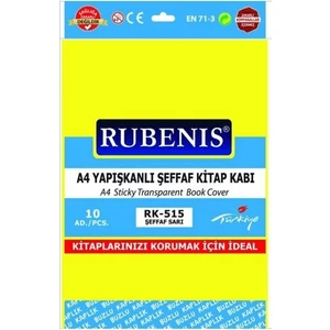 A4 Yapışkanlı Sarı Buzlu Kitap Kabı RK-515 10 LU 2 PAKET