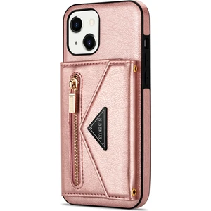 Apple iPhone Çapraz Gövde Tarzı Kart Yuvası Cüzdan Kılıf Uyumlu iPhone 13 (6,1 Inç) (Çift Kamera Versiyonu) (Yurt Dışından)