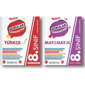 Pruva Akademi 8. Sınıf Sorular Konuşuyor Soru Bankası Türkçe Matematik LGS Seti