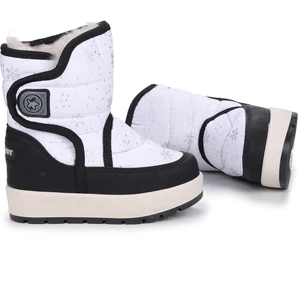 Kiko Kids Lp 70 Kar Desenli Cırtlı Kız Bebe Kar Bot Ayakkabı Beyaz