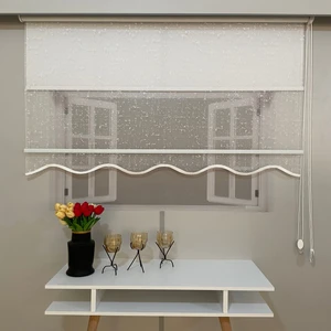 Volper Mekanik VP1930 Çift Mekanizmalı Tül ve Stor Perde Ekru 140 x 260 cm