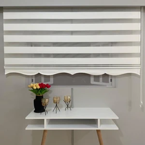 Volper Mekanik Vp 920 Stor Zebra Perde Mikro Plise Beyaz Etek Dilimli 180 x 200 cm