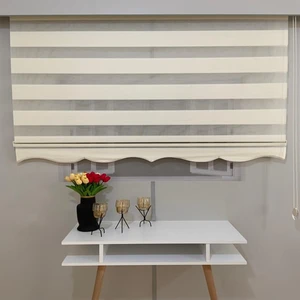 Volper Mekanik Vp 921 Stor Zebra Perde Mikro Plise Ekru Etek Dilimli 80 x 200 cm
