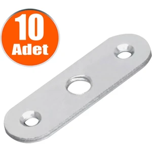 Bingo Ayakları Sacı M8 Civatalı Mobilya Dolap Ayağı Bağlantı Aparatı Metal 45x15 Mm (10 Adet)