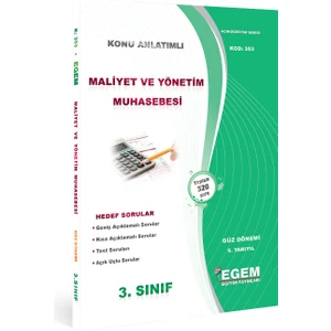 Egem Eğitim Yayınları Maliyet ve Yönetim Muhasebesi