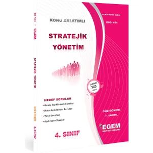 Egem Eğitim Yayınları Stratejik Yönetim