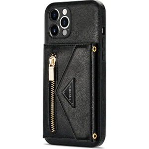 MC Apple iPhone Çapraz Gövde Tarzı Kart Yuvası Cüzdan Kılıf Uyumlu iPhone 12 Pro Max (6,7 Inç) (Yurt Dışından)
